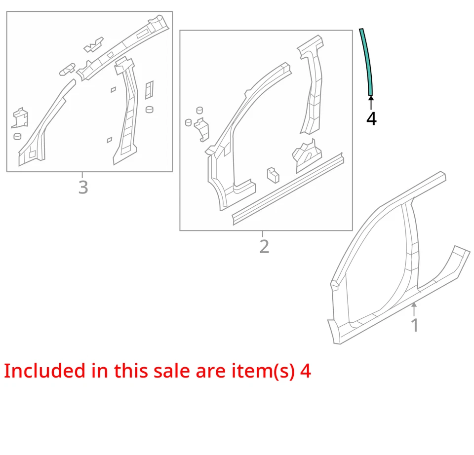 CHRYSLER B PILLAR CUTLINE WEATHERST 5115760AC NUEVO OEM 5115760AC Foto 3 de 4