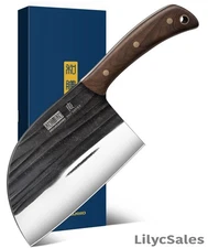 HOSHANHO 6.5 Inch Serbian Chef Knife, High Carbon Steel G027