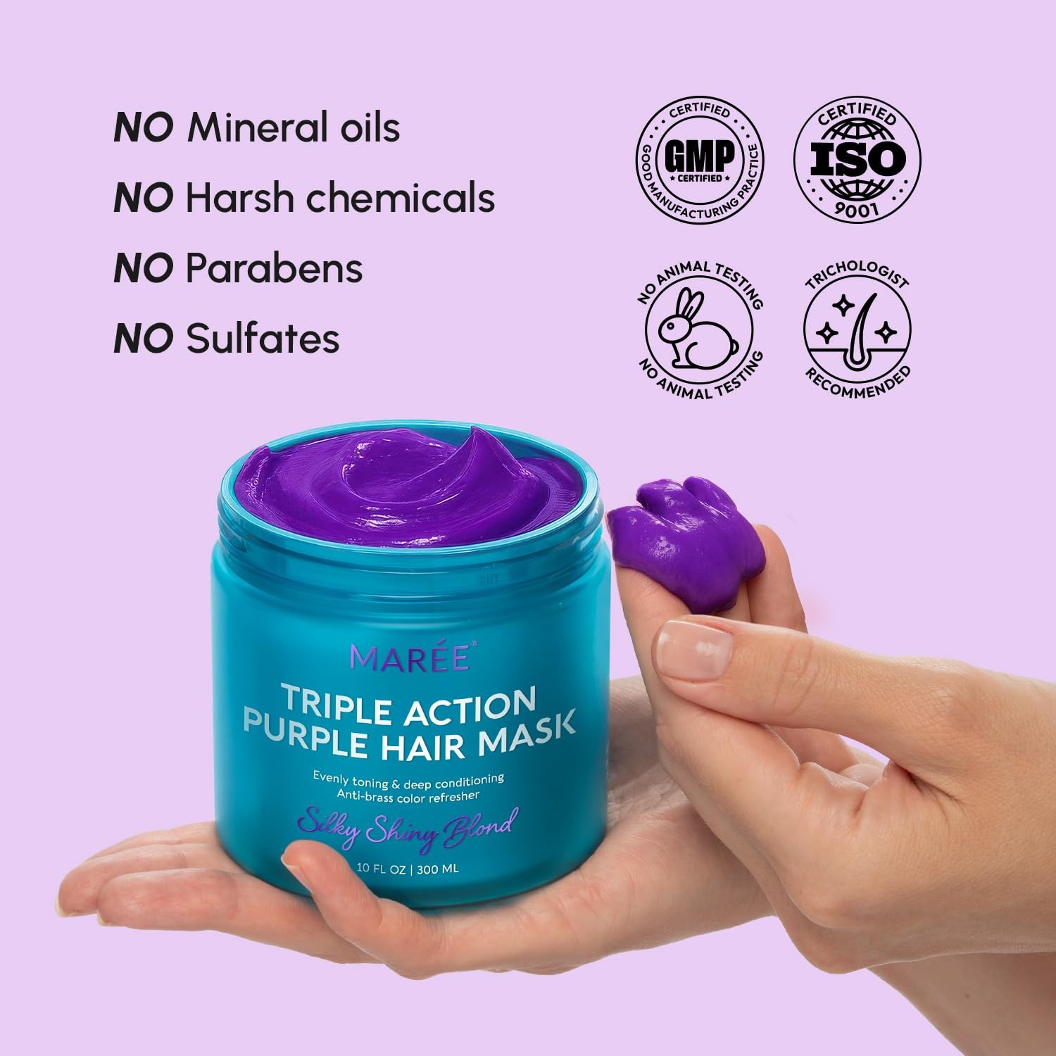 Deep Conditioning Purple Hair Mask for Brassy, Blonde, or Color-Treated Hair