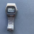 SEIKO Digital Quartz Watch Stainless Steel Metal Band Vintage Style