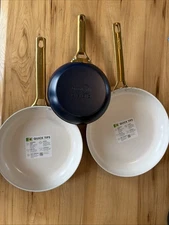 $299 RESERVE PRO CERAMIC NONSTICK 8", 10" AND 12" FRYPAN SET | TWILIGHT Greenpan