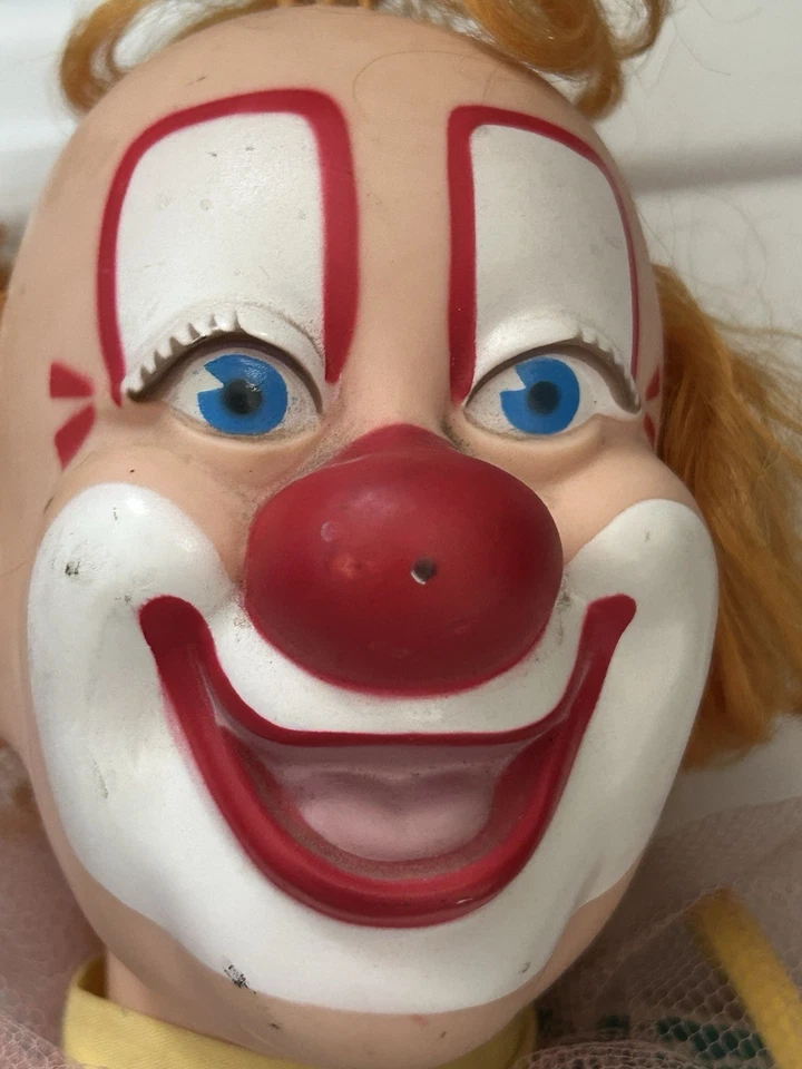 HOWDY DOODY CLARABELL 小丑娃娃 1977 年 19 英寸高罕见古董 — 第 2/4 张图片