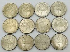 Lot of 12 Chile 1 Escudo Coins - 1971 & 1972 - Combined Ship