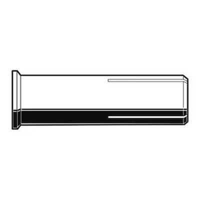 Flanged Coil Thread Anchor, 1'' Dia, 3-1/8'' L, Steel Zinc Plated, 50 Pk,