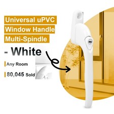 UPVC Window Handle Universal Espag Key Locking For Double Glazing- White UK