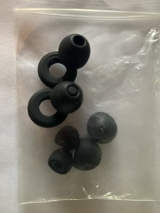 Soft Silicone Earplugs, Black. 1 Pair