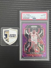 Jalen Green 2021-22 Panini Prizm Purple Fast Break 57/75 #306 Rookie RC PSA 10