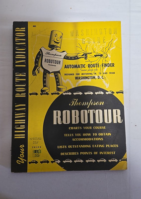 Vintage Thompson Robotour Booklet Washington D. C.  with Sightseeing Map 1947