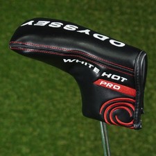 ODYSSEY WHITE HOT PRO BLADE PUTTER HEADCOVER BLACK / WHITE / RED  LOOK 