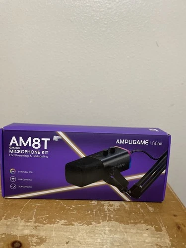 Fifine Ampligame AM8T Black USB Gaming Microphone Kit For Streaming & Podcasting