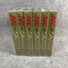 Lot Of 6 BLANK JVC SX Gold Premium Quality T-120 VHS Tapes Factory Sealed NEW