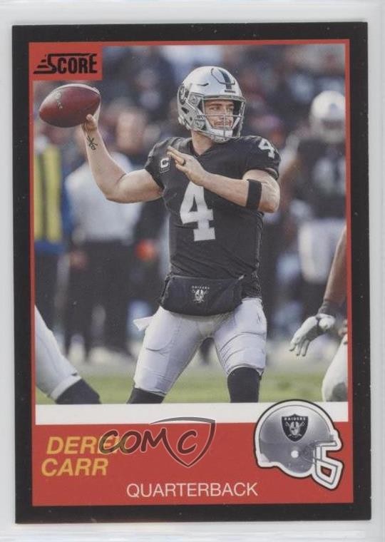 2019 Score Black Derek Carr #32 n1u