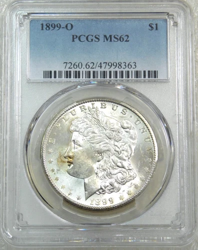 1899-O Morgan Silver Dollar PCGS MS62 Frosty Just Graded New Holder #T265C