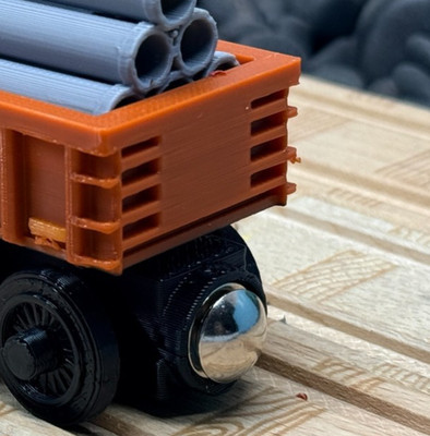 Wooden Railway Gondola Train with Cargo Custom Made for Thomas Train