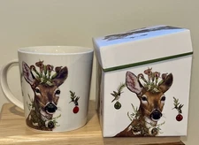 PPD Trend Mug “CHRISTMAS PRINCESS” Deer Bone China Mug with Gift Box  NEW