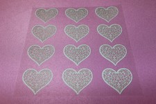 Mrs. Grossman's RARE Vintage Full Sheet RARE Pool Brocade Heart Stickers