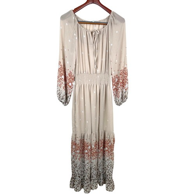 #ad Express Womens Dress Sz M Romantic Flowy Cottage Peasant Prairie Boho Ethereal $32.00