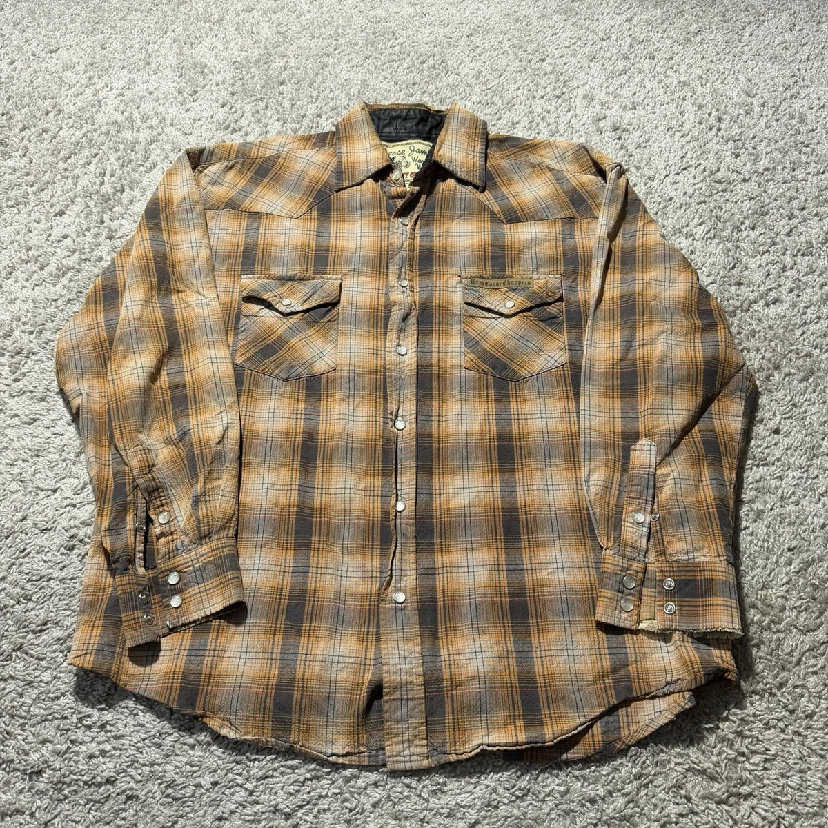 West Coast Choppers Long Sleeve Western Casual Button-Down Shirts