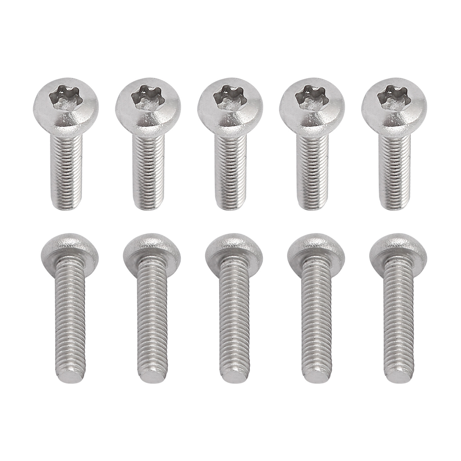 20Pack M2.5x12mm Pan Head Torx Screws 304 Stainless Steel Fasteners Silver