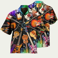 Guitar Love Music Style Hawaiian Shir