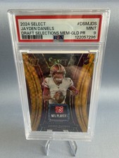 2024 Panini Select Draft Select Jayden Daniels #DSM-JDS Gold Prizm /10 (MEM, RC)