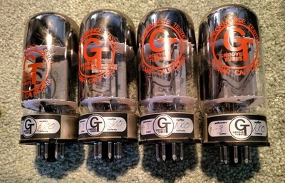 Vintage Quad Groove Tubes USA 6550A  Vacuum tubes Matched Quartet RARE!