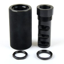 Muzzle Brake 5/8x24 for .308 300BLK 7.62 338 w/ 13/16-16 TPI Sound Redirect