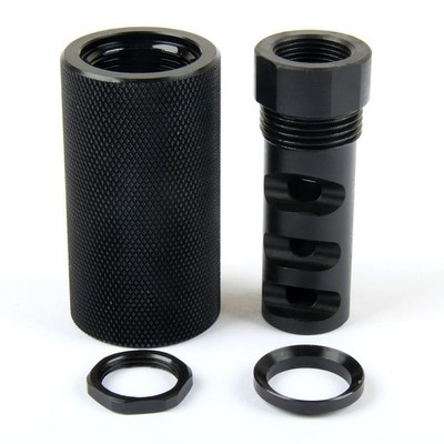 Muzzle Brake 5/8x24 for .308 300BLK 7.62 338 w/ 13/16-16 TPI Sound Redirect