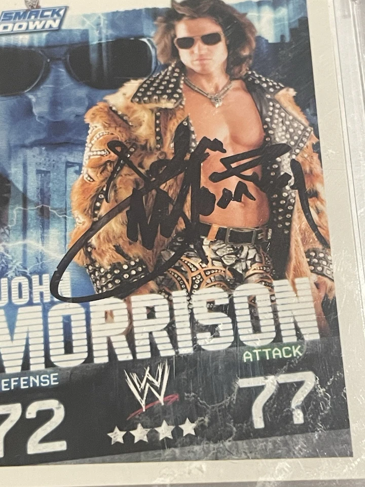 John Morrison Signed WWF Smack Down Topps Trading Card Game Slam Attax Wrestler - Image 2 of 4
