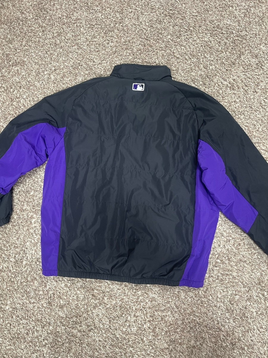 Majestic Colorado Rockies MLB Jacket Black Purple 2XL | eBay