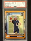 Drake Maye 2024 Donruss Optic Rated Rookie #229 Orange Prizm /249 RC PSA 9 Pats