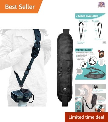 Camera Strap Heavy Duty Extra Long 32-44 Inch Adjustable for Photography