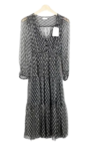 Robe Sandro Grise Taille 2 (38/40) - Occasion Très Bon état, Style Moulant, Longueur Genou