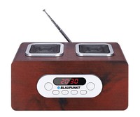 Blaupunkt PP5BR Tragbares Fm-Radio Aux Usb Sd MP3 Holz Design Retro Antenne