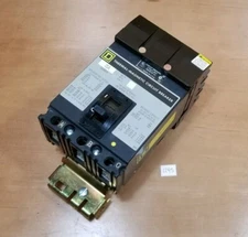 #1245 Square D I-Line FA36015 Circuit Breaker 15A 3 or Triple Pole 600V