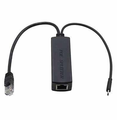 PoE Splitter Gigabit 5V - Micro USB Power And Ethernet To Raspberry Pi 3B+, Work