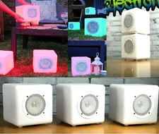 CUBE CONNEX BLUETOOTH CUBE SPEAKER COLOUR CHANGING SOUND LIGHT REMOTE CORDLESS