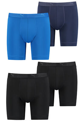 PUMA lange Boxershorts Herren 2er Pack Sport Mikrofaser Funktionsunterhosen 