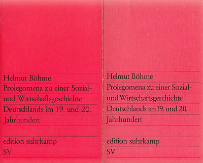 su- e 0253 BÖHME : PROLEGOMENA ZU EINER SOZIAL-UND WIRTSCHAFTSGESCHICHTE  a
