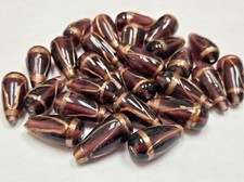 60 PCS PURPLE FANCY TUBE GLASS GLASS BEADING BEADS 1 1/8" T-3174