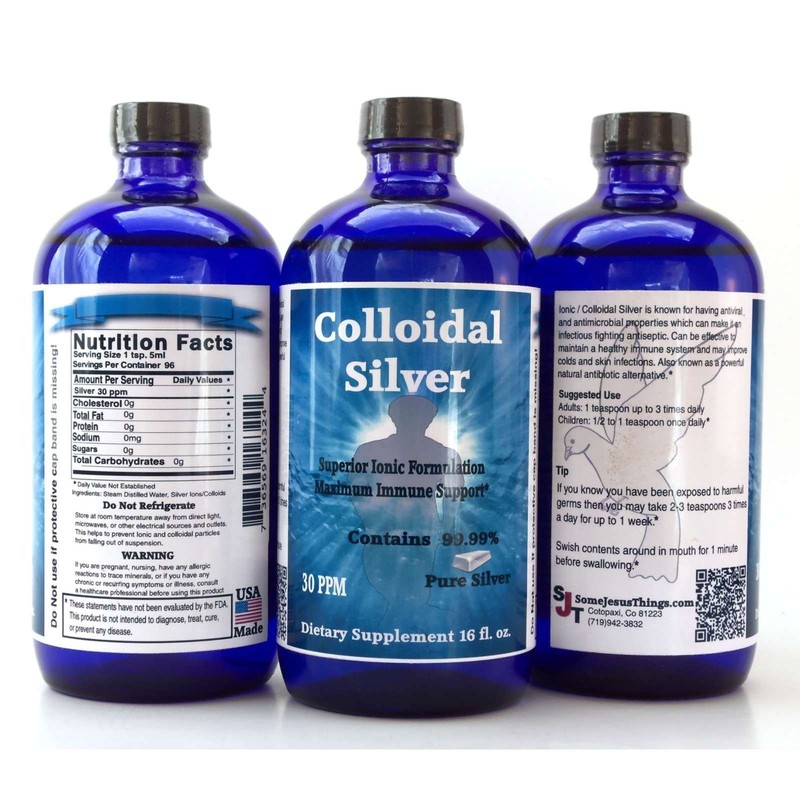 Superior Silver 30PPM LARGE 16 oz Bottle, Ionic Silver