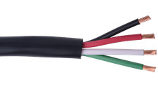 Trailer Light Cable Wiring Harness 14-4 14 Gauge 4 Wire Jacketed Black Flexible.