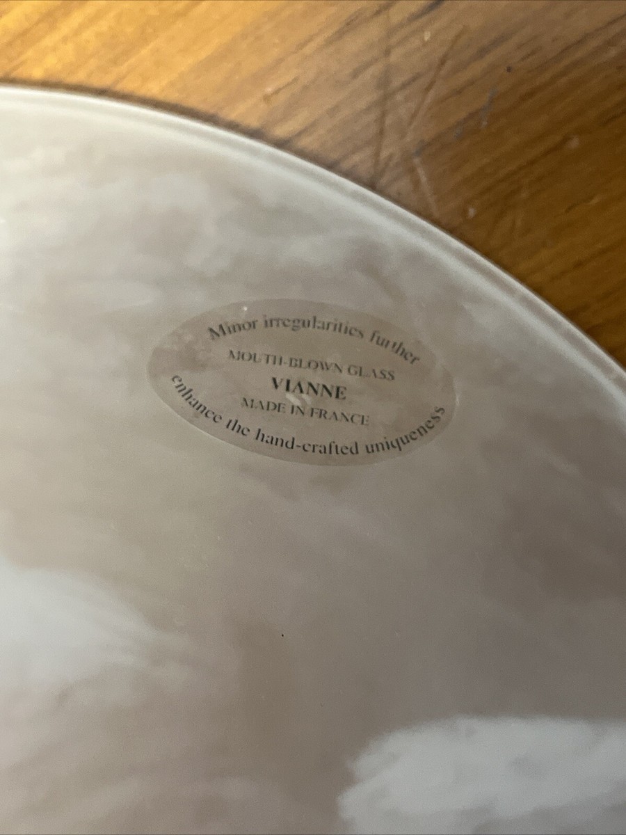 2 Signed Vianne 9” Shades Made In France. Mouth Blown | eBay