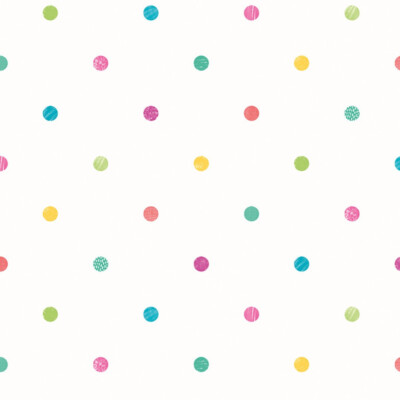 WGU50156W - When I Grown Up Doodle Spot Smaragd & Kirsche OHPOPSI Tapete