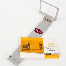 VINTAGE BELL & HOWELL 8mm FILM TITLER- Oryginalne PUDEŁKO, INSTRUKCJA + OBIEKTYW-W dobrym stanie #2