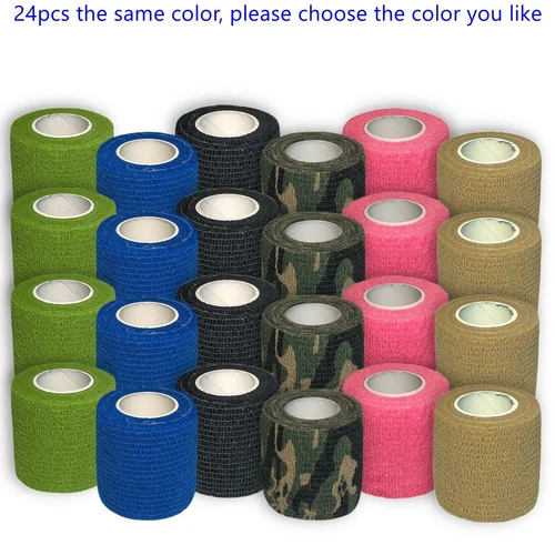 24 PK 2” x 15' ft Disposable Cohesive Bandage Tattoo Grip Tape Wrap - product listing photo