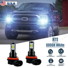 H11 H8 H9 LED Headlight Kit HIGH LOW Beam Bulb Super Bright 6500K White 360000LM