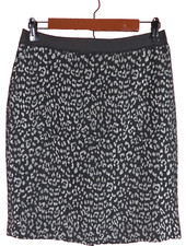 SK10935- ANN TAYLOR Women's Wool Straight Pencil Skirt Animal Gray Black Size 4