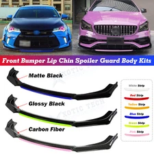 Universal Front Bumper Lip Chin Spoiler Wing Body 72.2" Auto Sport Racing Style