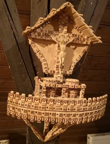 Marterl Kruzifix Kreuz Jesus Bilderstock Jesus Christus Aus Holz Haus-Altar - Bild 4 von 5